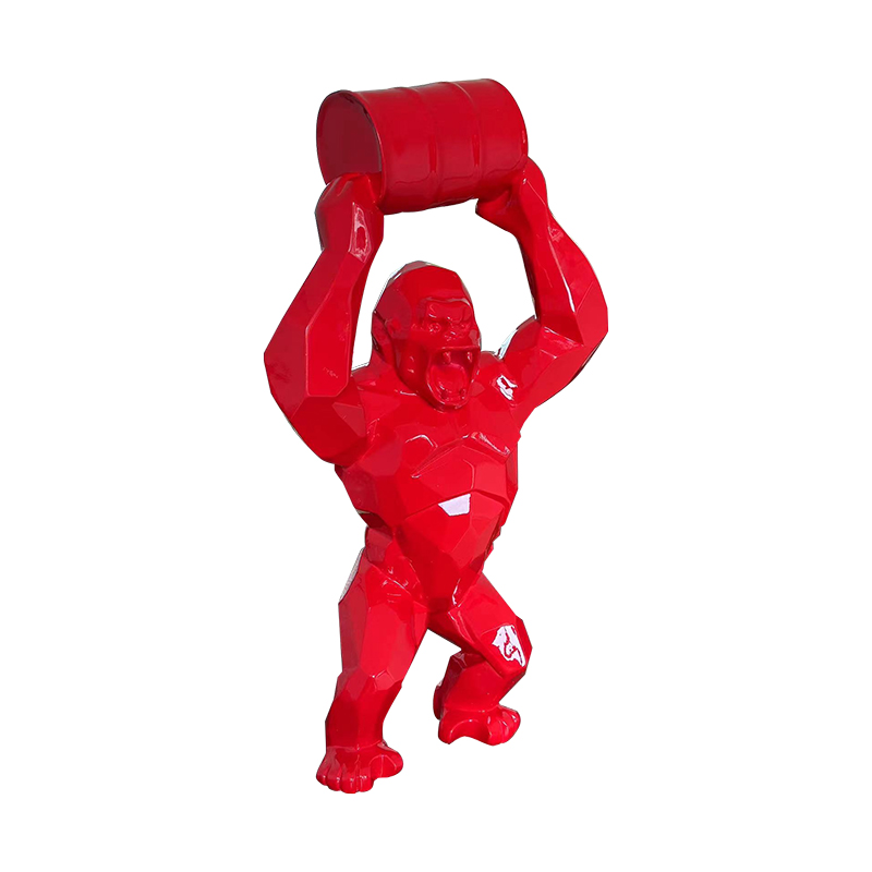 Kong orangutan lifting bucket sculpture para sa mga panlabas na pagpapakita ng sining