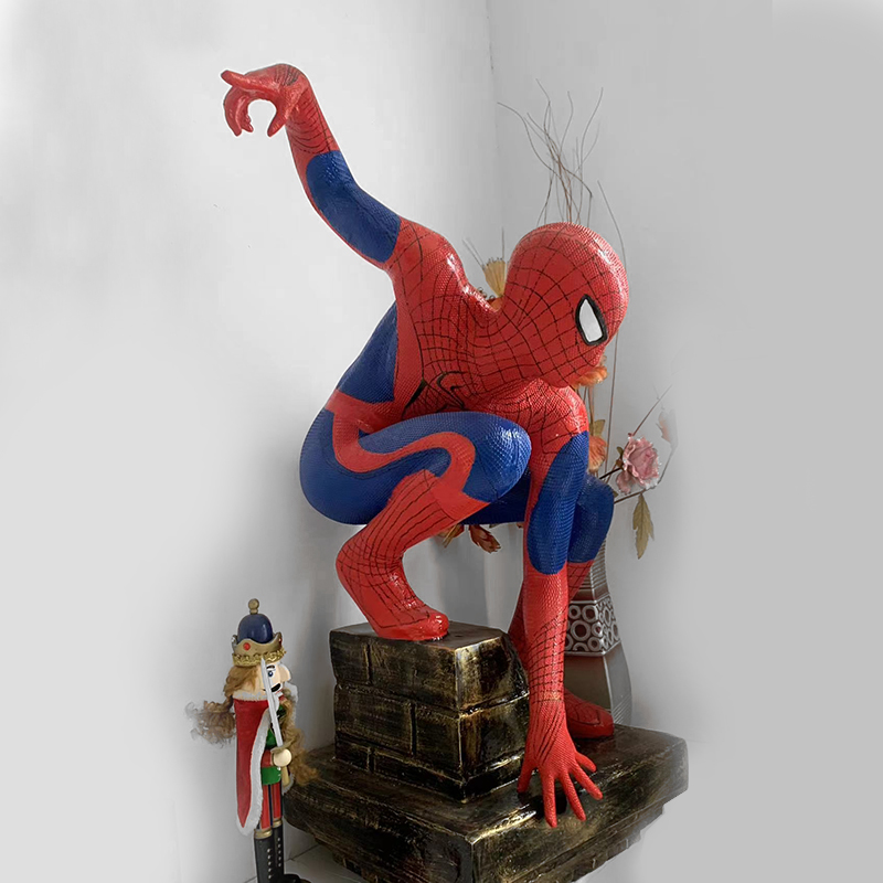 Life -size Spiderman Statue - Premium Resin Sculpture Para sa Home & Event Decor
