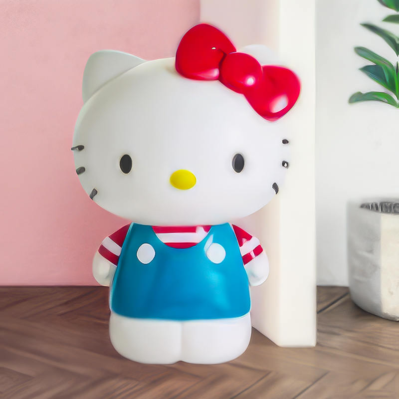 Malakas na Hello Kitty Statue para sa Hardin, 50kg Malaking panlabas na dekorasyon ng dekorasyon