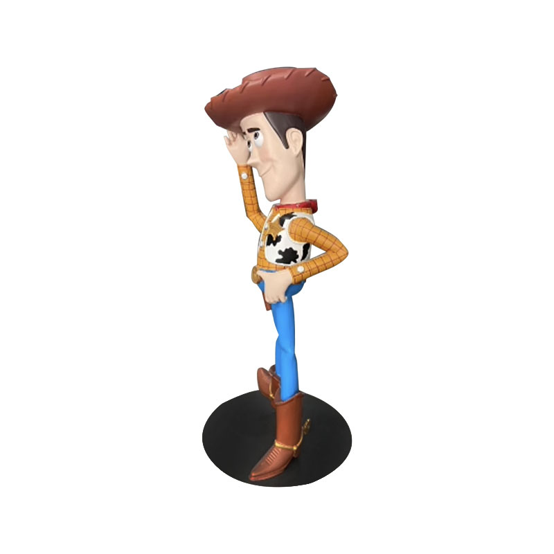 Sheriff Woody Fiberglass Statue na may makatotohanang mga detalye para sa panlabas at panloob na dekorasyon